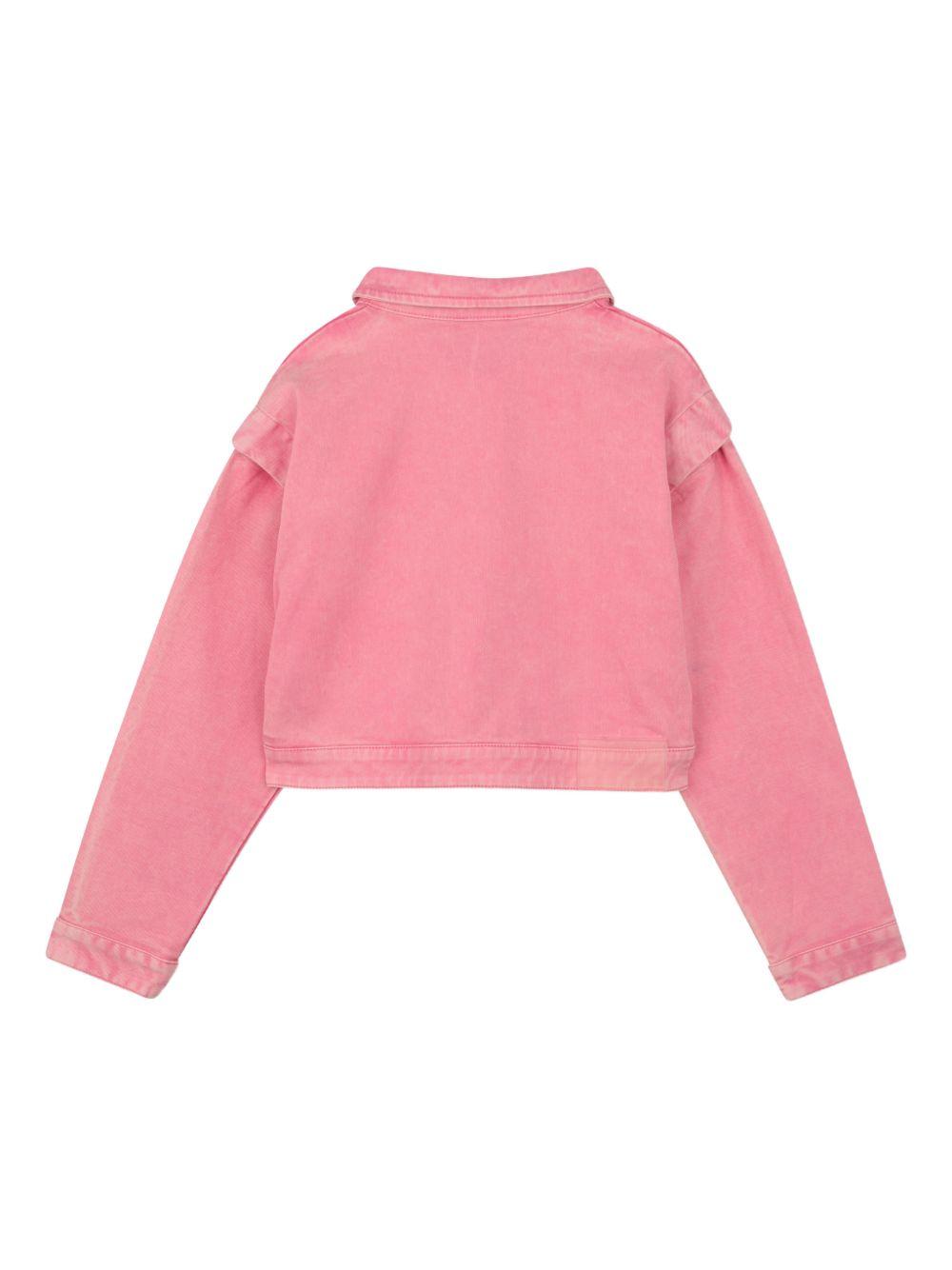 Giubbino per bambina DKNY Kids rosa con colletto D62687 48K DKNY 