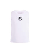 Canotta per bambina Stella McCartney Kids bianca con logo sul davanti a contrasto TY8B92 Z2016 100 STELLA McCARTNEY KIDS 