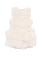 Abito per bambina Fendi Kids rosa con ruches JFB840 AEXX F0MXV FENDI KIDS 