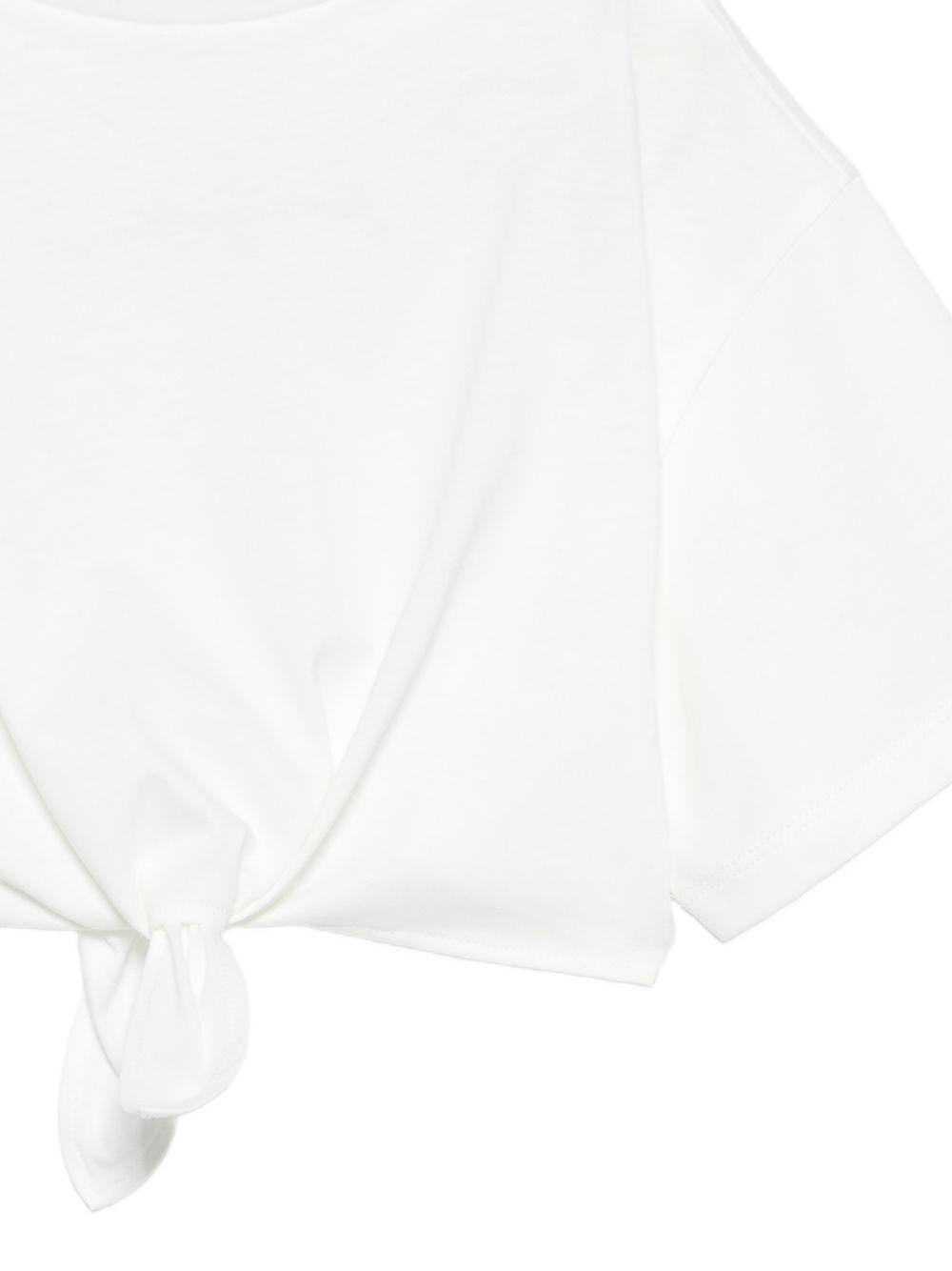 T-shirt per bambina Douuod Kids bianca con nodo DY8A11 Z3708 101 DOUUOD 