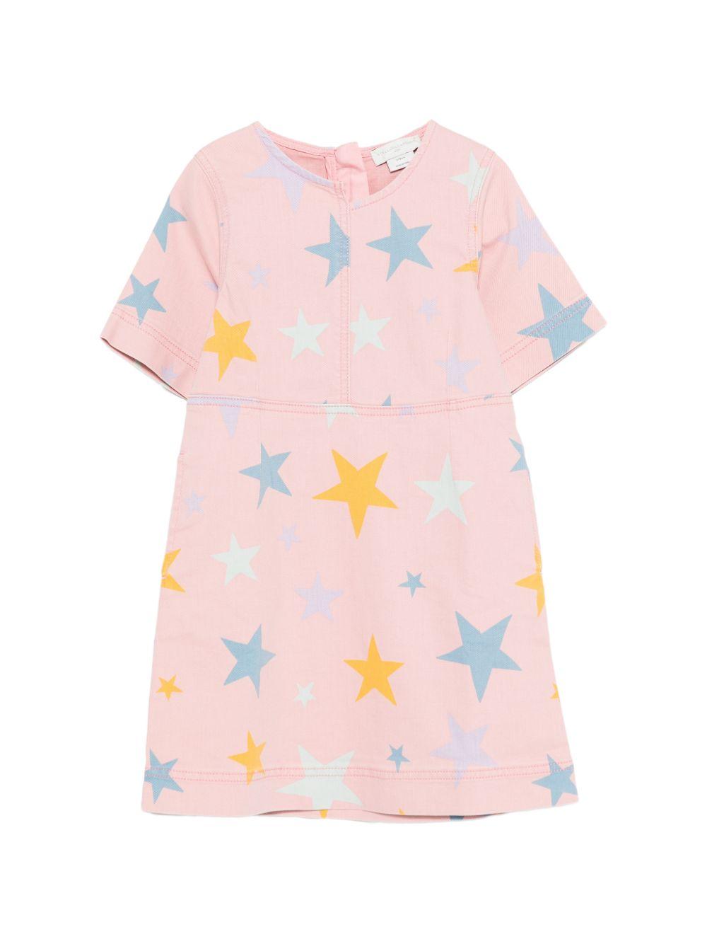 Abito per bambina Stella McCartney Kids rosa con stampa stelle TY1B01 Z2572 507MC STELLA McCARTNEY KIDS 