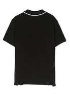 Polo per bambino boss Kids nera con stampa logo sul petto J25P26 09B BOSS KIDS 