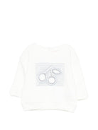 Felpa per neonati Bonpoint bianca con ricamo ciliegie S06XSWK00002 102 BONPOINT 