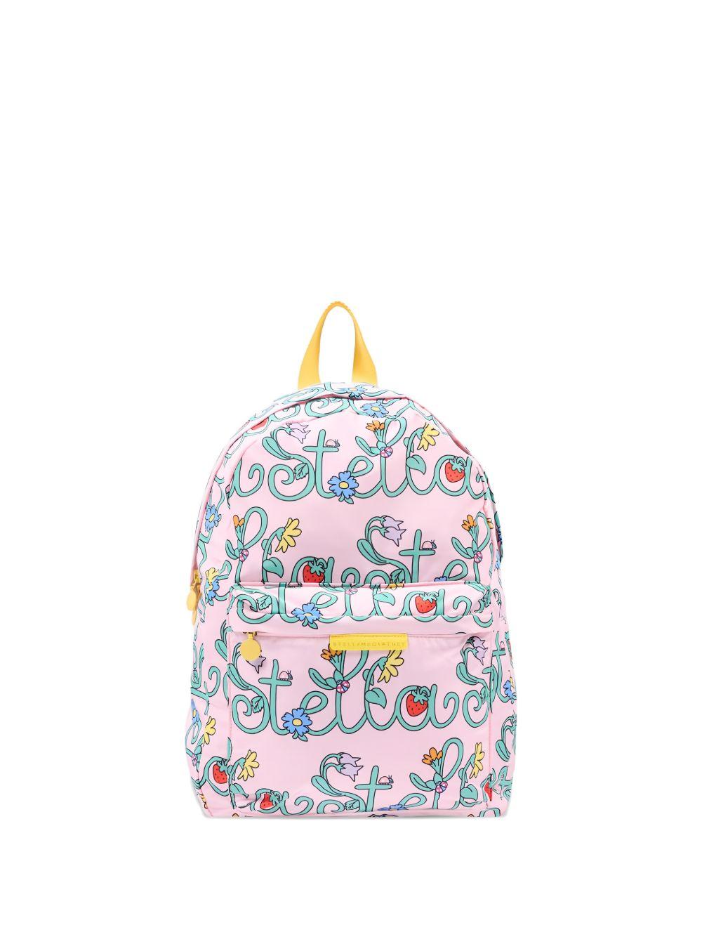 Zaino per bambina Stella McCartney Kids rosa con stampa grafica all-over TY0A08 Z3426 51RMC STELLA McCARTNEY KIDS 