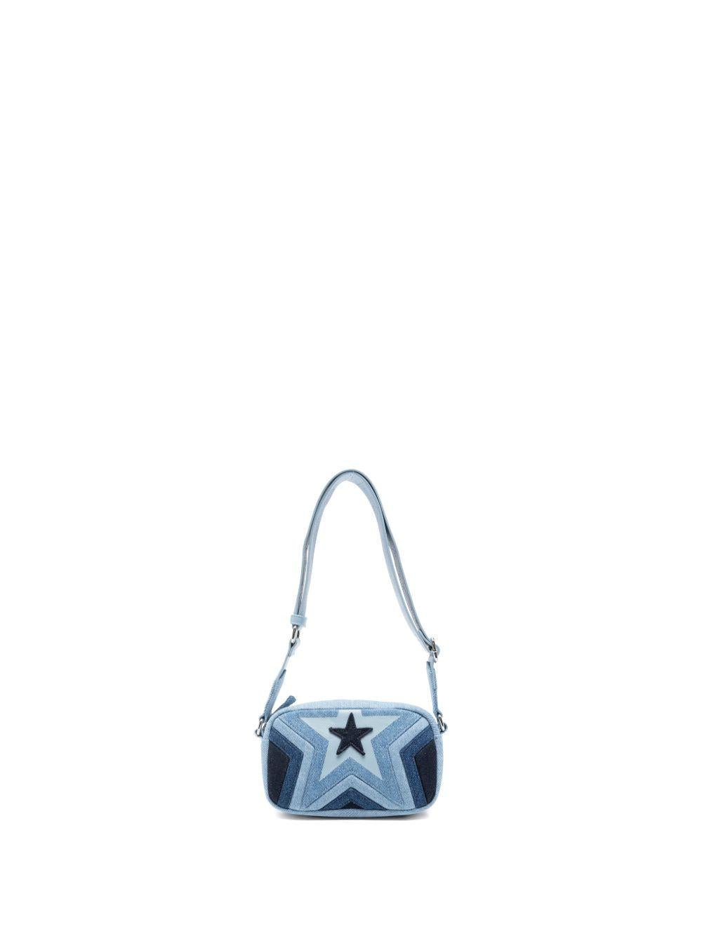 Borsa con tracolla per bambina Stella McCartney Kids azzurra con applicazione Stella TY0A48 Z3618 999 STELLA McCARTNEY KIDS 