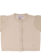Cardigan per neonata Emporio Armani Kids beige con trama lavorata a maglia EG000780 AF22791 U0007 EMPORIO ARMANI KIDS 