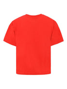 T-shirt per bambino Moschino Kids rosso con stampa Teddy Bear HMM05GLAA10 50109 MOSCHINO KIDS 