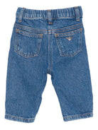 Pantaloni per neonato Emporio Armani Kids blu con elastico in vita EB001112 AF21778 MB002 EMPORIO ARMANI KIDS 