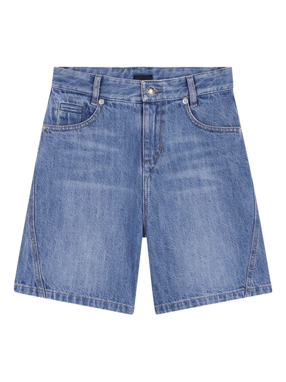 Shorts per bambino Givenchy Kids denim con cuciture tono su tono H31110 Z25 GIVENCHY KIDS 