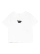 T-shirt per neonato Emporio Armani Kids bianco con dettaglio logo EB001070 AF13715 U0003 EMPORIO ARMANI KIDS 