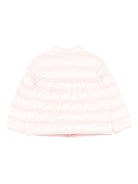Piumino Nazife per neonata Moncler Enfant rosa con finiture con ruches L19511A00008597YF 503 MONCLER ENFANT 