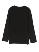 T-shirt per bambino Boss Kids nera con stampa logo sul davanti J25P25 09B BOSS KIDS 