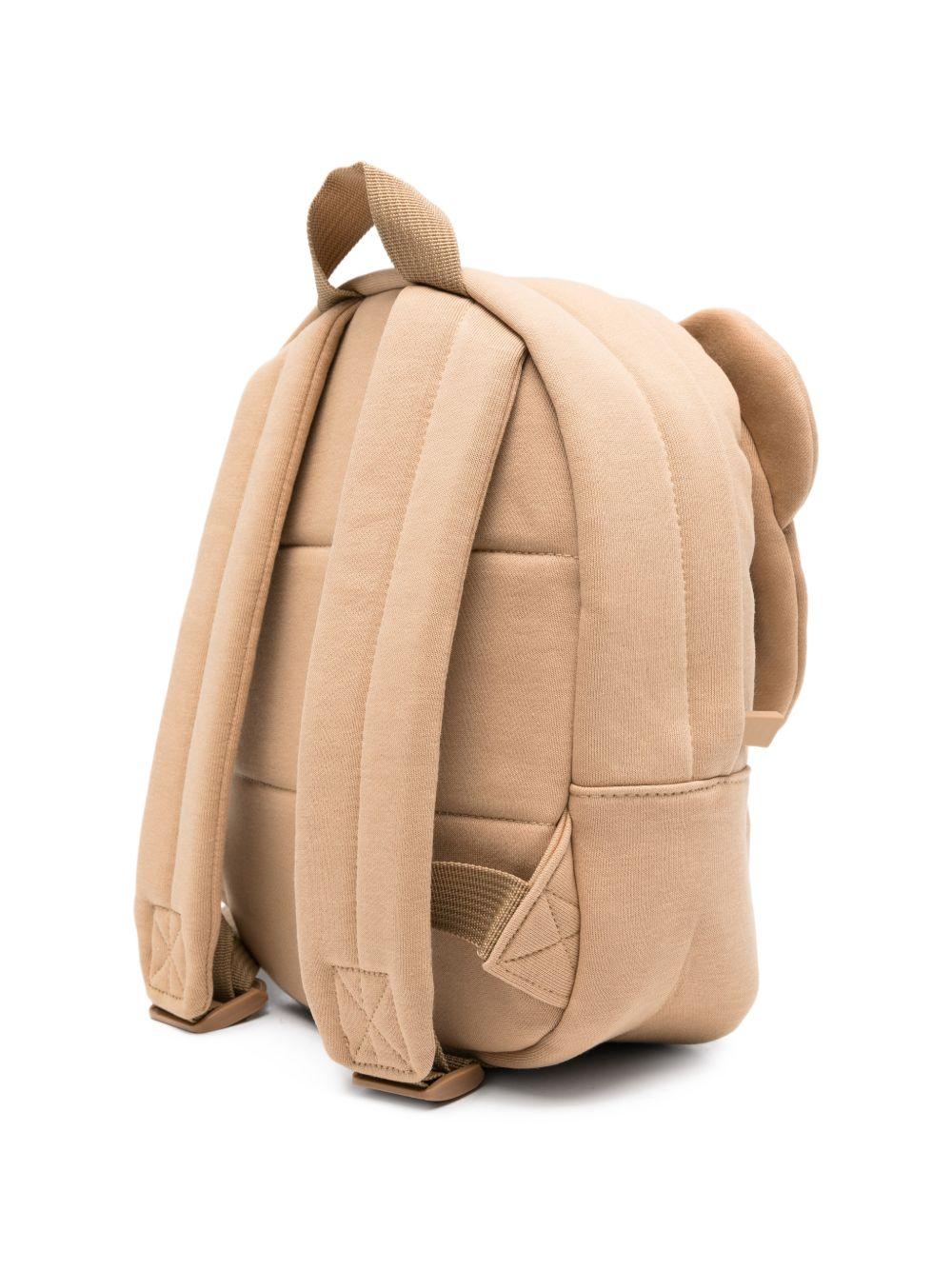 Zaino per bambini Moschino Kids marrone chiaro con applicazione orsetto MUX05QLCA26 20351 MOSCHINO KIDS 