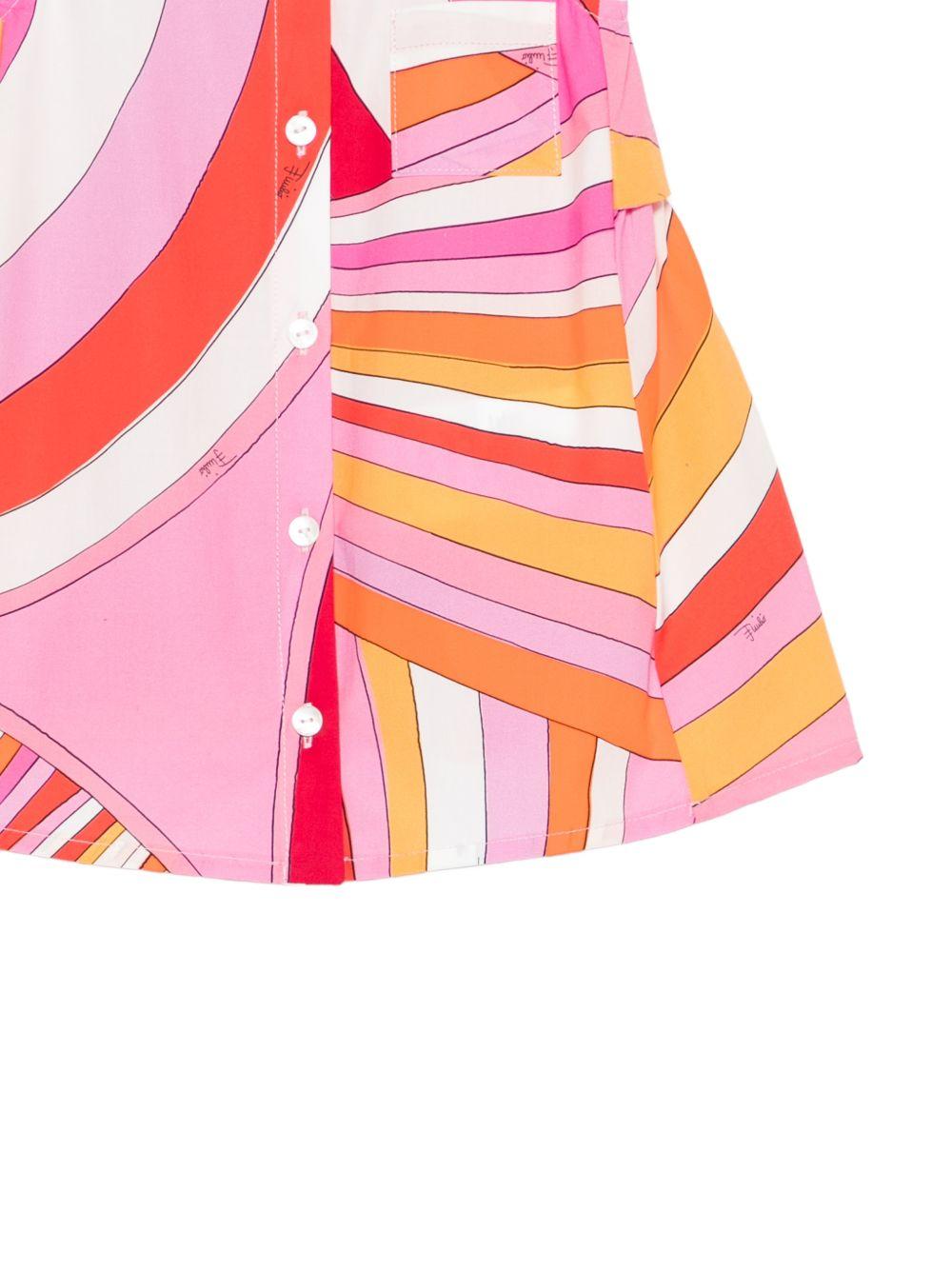 Abito per neonata Emilio Pucci Junior multicolore con colletto PY1032 P0585 50EAR EMILIO PUCCI JUNIOR 