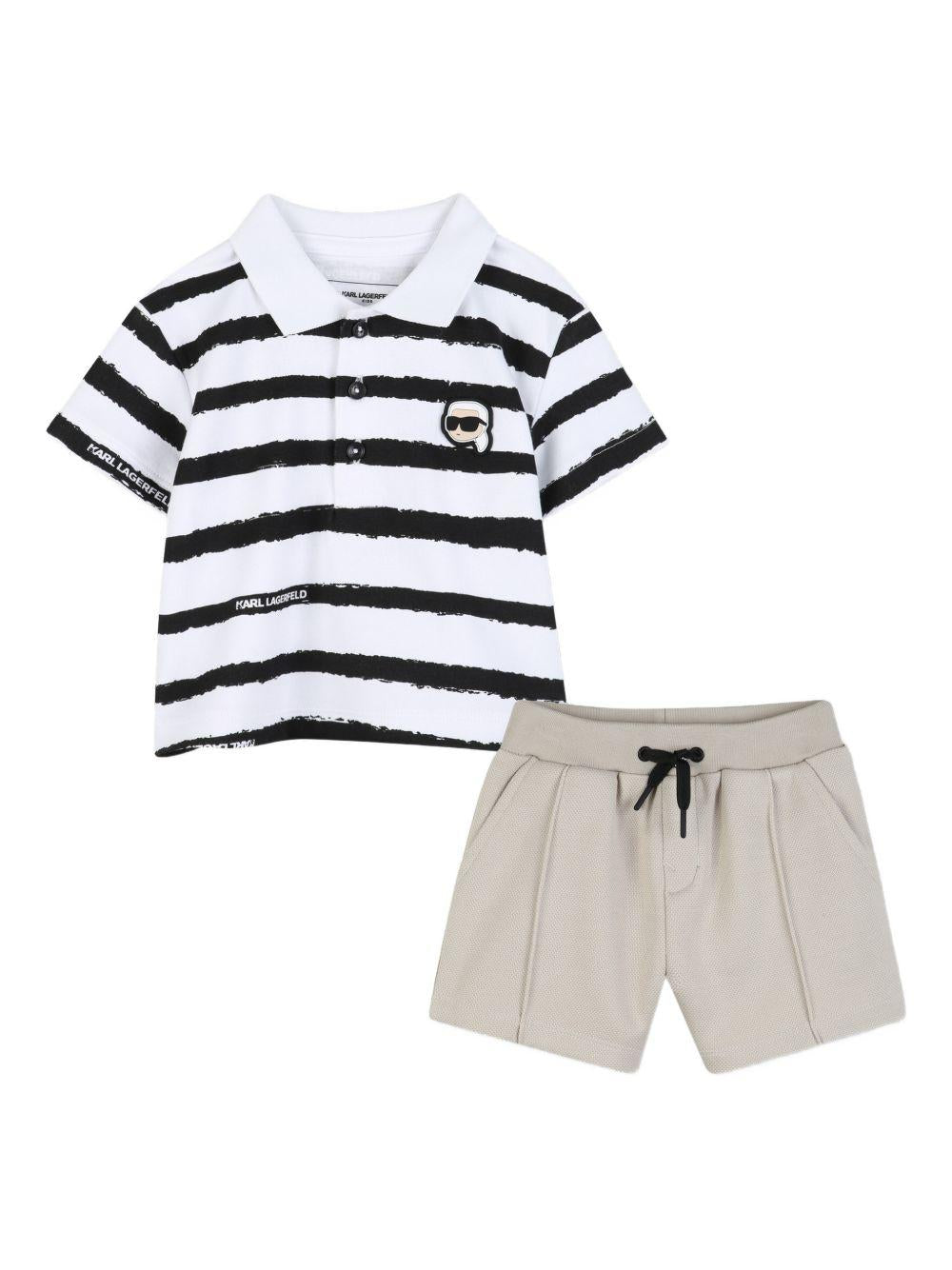 Set 2 pezzi per bambino Karl lagerfeld Kids con applicazione con logo Z31068 10P KARL LAGERFELD KIDS 
