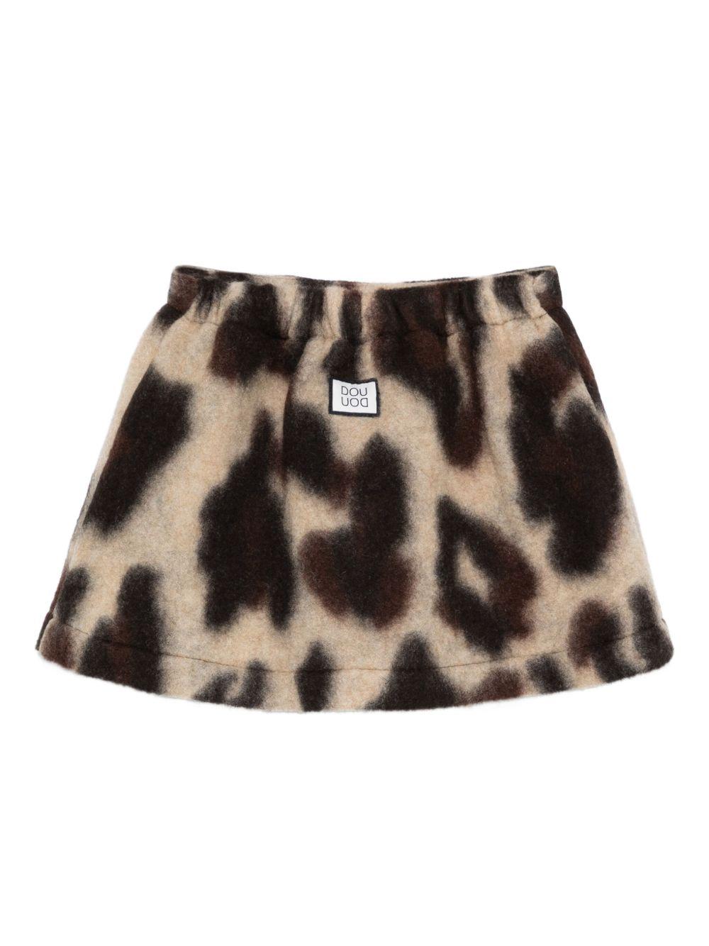 Gonna per bambina Douuod Kids animalier con design a trapezio DX7A11 E0233 113MA DOUUOD 