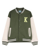Giacca per bambino Kenzo Kids verde con design a inserti K61626 64B KENZO KIDS 