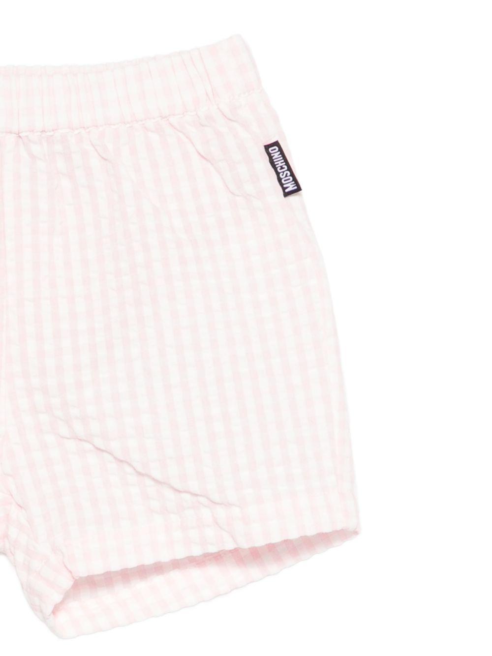 Set t-shirt e shorts per neonata Moschino Kids multicolor con stampa Teddy Bear MUG01SLZE10 82543 MOSCHINO KIDS 