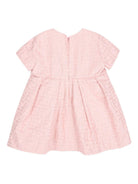 Abito per neonata Fendi Kids rosa con fiocco sul davanti BFB589 AVW6 F0ZKY FENDI KIDS 