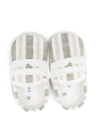 Scarpe primi passi per neonato Colorichiari bianco e verde a righe MN958467 4878 35 COLORICHIARI 