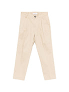 Pantaloni per bambino Paolo Pecora Kids beige con pieghe PP4247 BEIGS PAOLO PECORA KIDS 