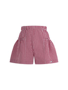 Shorts per bambina Monnalisa rosso con motivo a righe 11G408 7315 9944 MONNALISA 