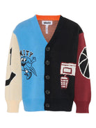 Cardigan Burt per bambino Molo multicolor con motivo basketball 1S26K301 9864 MOLO 