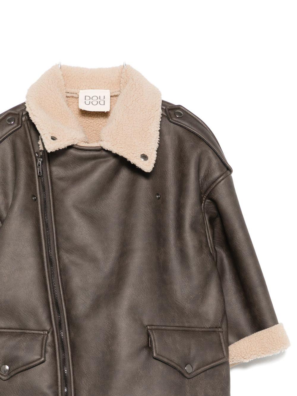 Giubbino per bambina Douuod Kids marrone con zip frontale DX2P70 H0072 320BG DOUUOD 