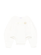 Felpa per bambina Pinko Kids bianca con stampa logo KFFE0290FF016 1071 PINKO KIDS 