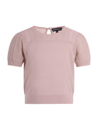 T-shirt per bambina Emporio Armani Kids rosa con maniche corte a sbuffo EG000778 AF22791 U4013 EMPORIO ARMANI KIDS 