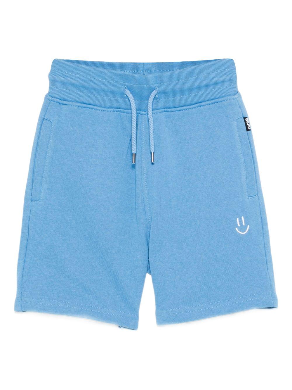 Shorts per bambino Molo azzurro con dettaglio ricamato 6S26H201 5615 MOLO 