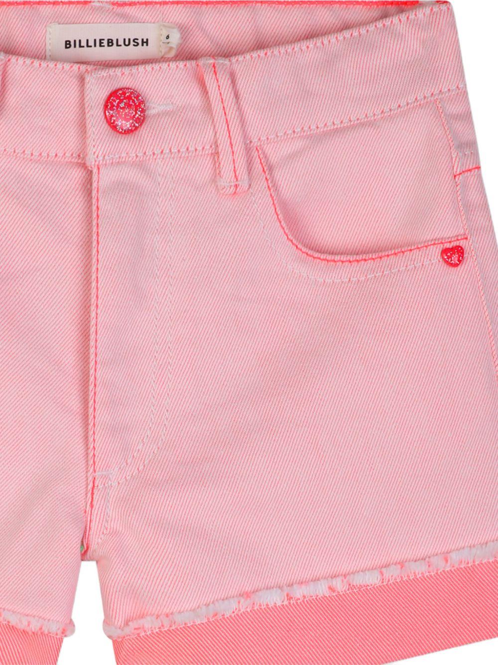 Shorts per bambina Billieblush rosa con tasche in paillettes U21879 S51 BILLIEBLUSH 