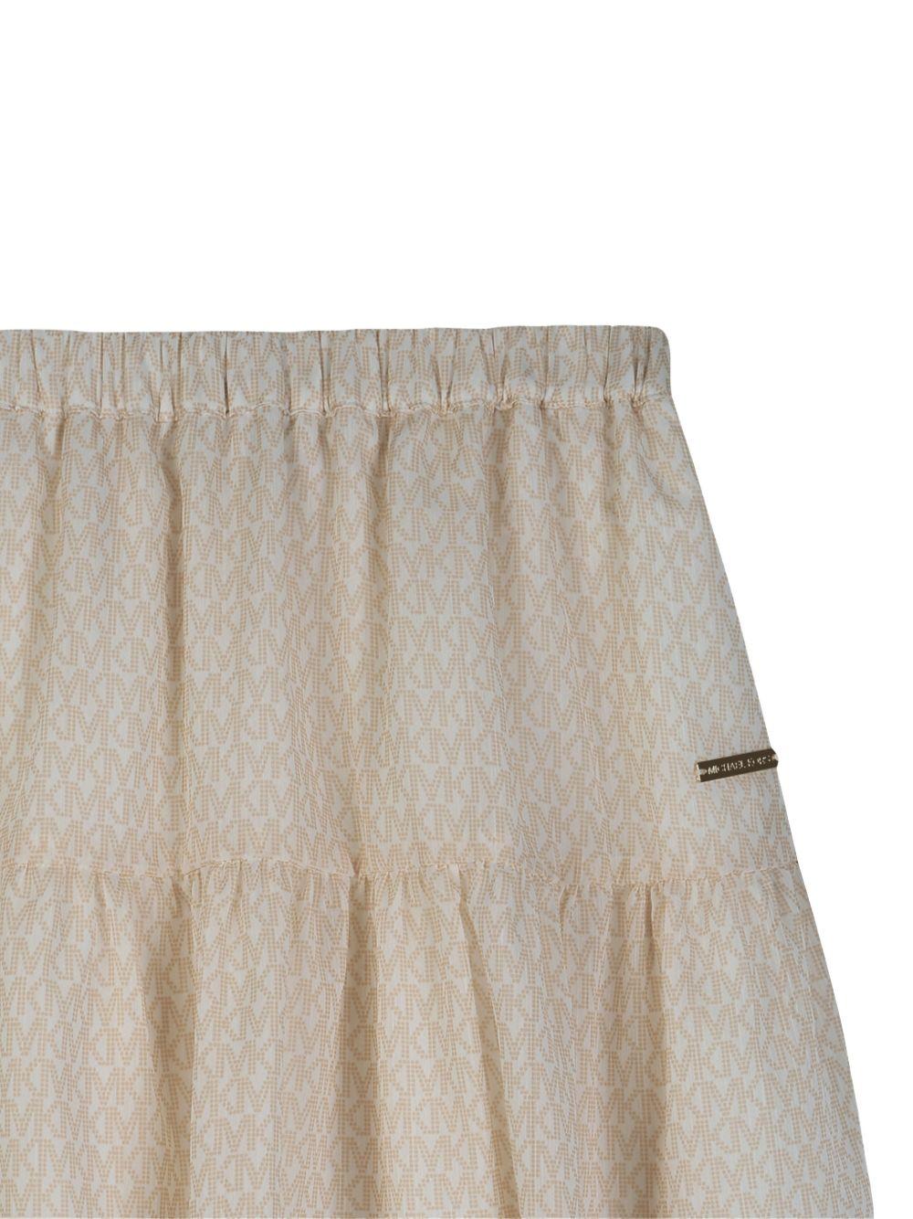 Gonna per bambina Michael Kors Kids bianca con stampa logo all-over R30562 190 MICHAEL KORS KIDS 