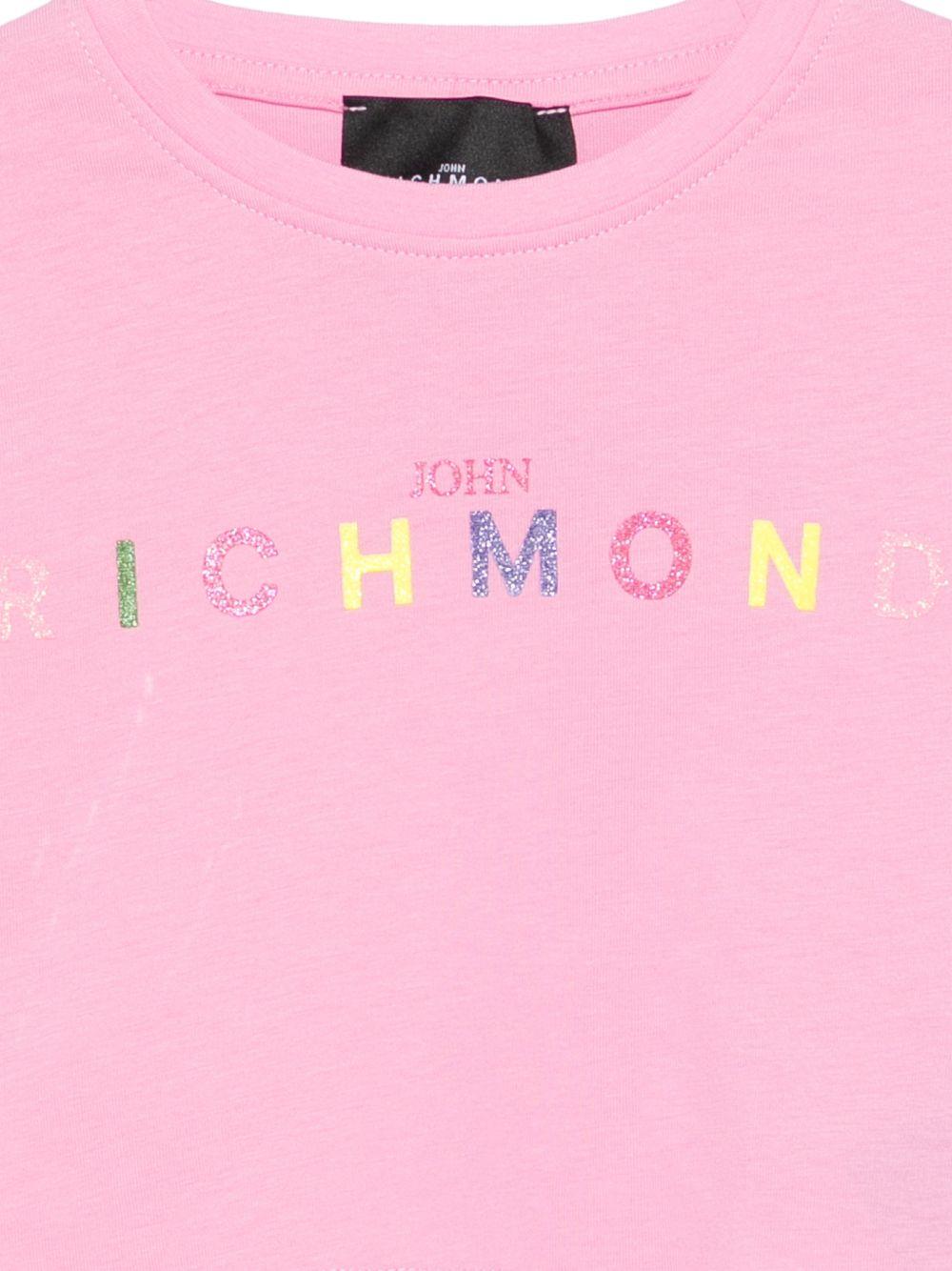 T-shirt per bambina John Richmond Junior rosa con ruches RGP26008TO PINK BEGONIA JOHN RICHMOND JUNIOR 