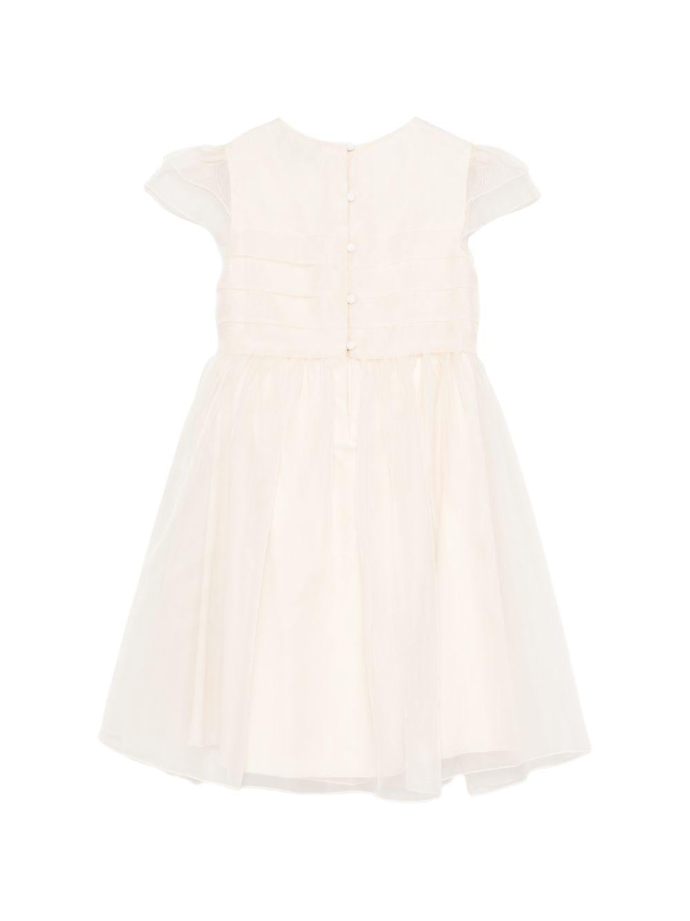 Abito per bambina Emporio Armani Kids bianco con dettagli con ruches EG000814 AF21205 U1124 EMPORIO ARMANI KIDS 