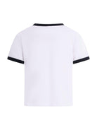 T-shirt per bambina Stella McCartney Kids bianca con dettagli del logo sul davanti TY8C61 Z0434 101 STELLA McCARTNEY KIDS 
