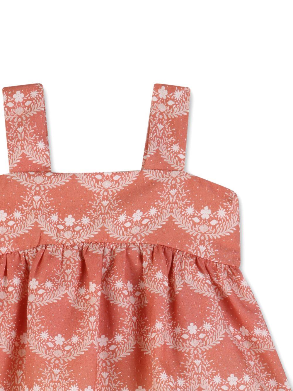 Set top e shorts per neonata Chloé Kids rosa a fiori C20921 45U CHLOE' KIDS 