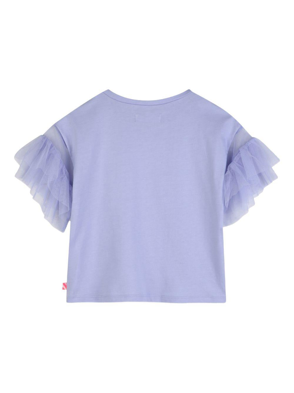 T-shirt per bambina Billieblush viola con ruches U21929 81S BILLIEBLUSH 
