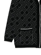 Cardigan per bambina Elisabetta Franchi La Mia Bambina nero con motivo logo all-over EFMA182CFL229 D748 ElISABETTA FRANCHI 