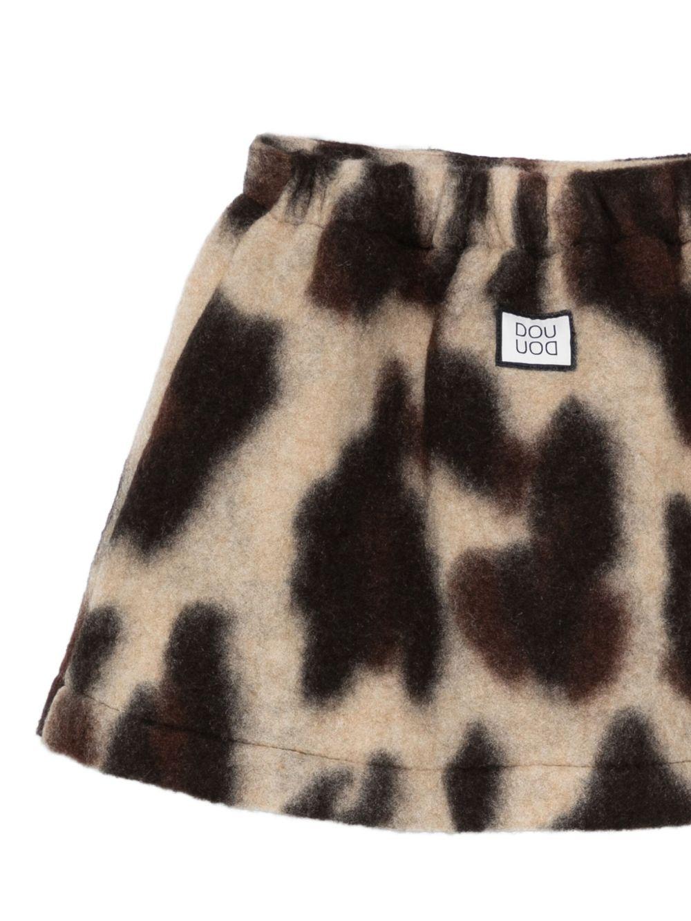 Gonna per bambina Douuod Kids animalier con design a trapezio DX7A11 E0233 113MA DOUUOD 