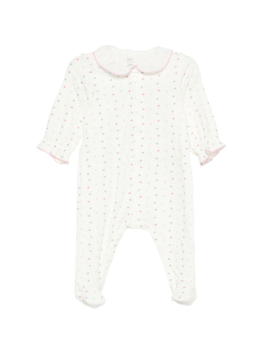 Tutina per neonati Petit Bateau bianca con stampa a cuori A0F6C 01 PETIT BATEAU 