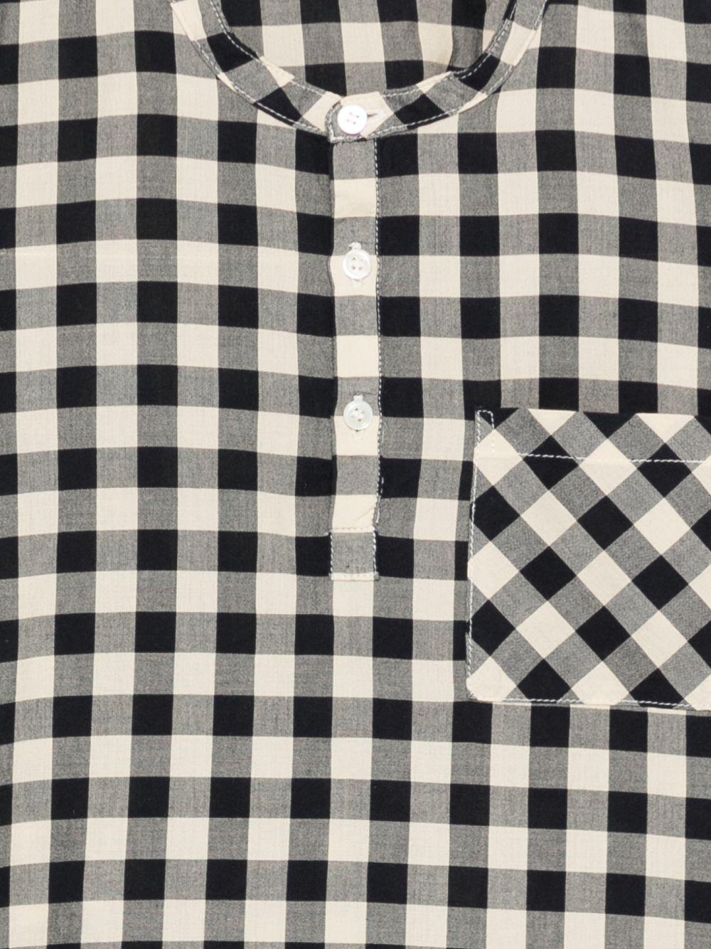 Camicia per bambino Bonpoint bianca e nera con design a quadri S06BSHW00010 894 BONPOINT 