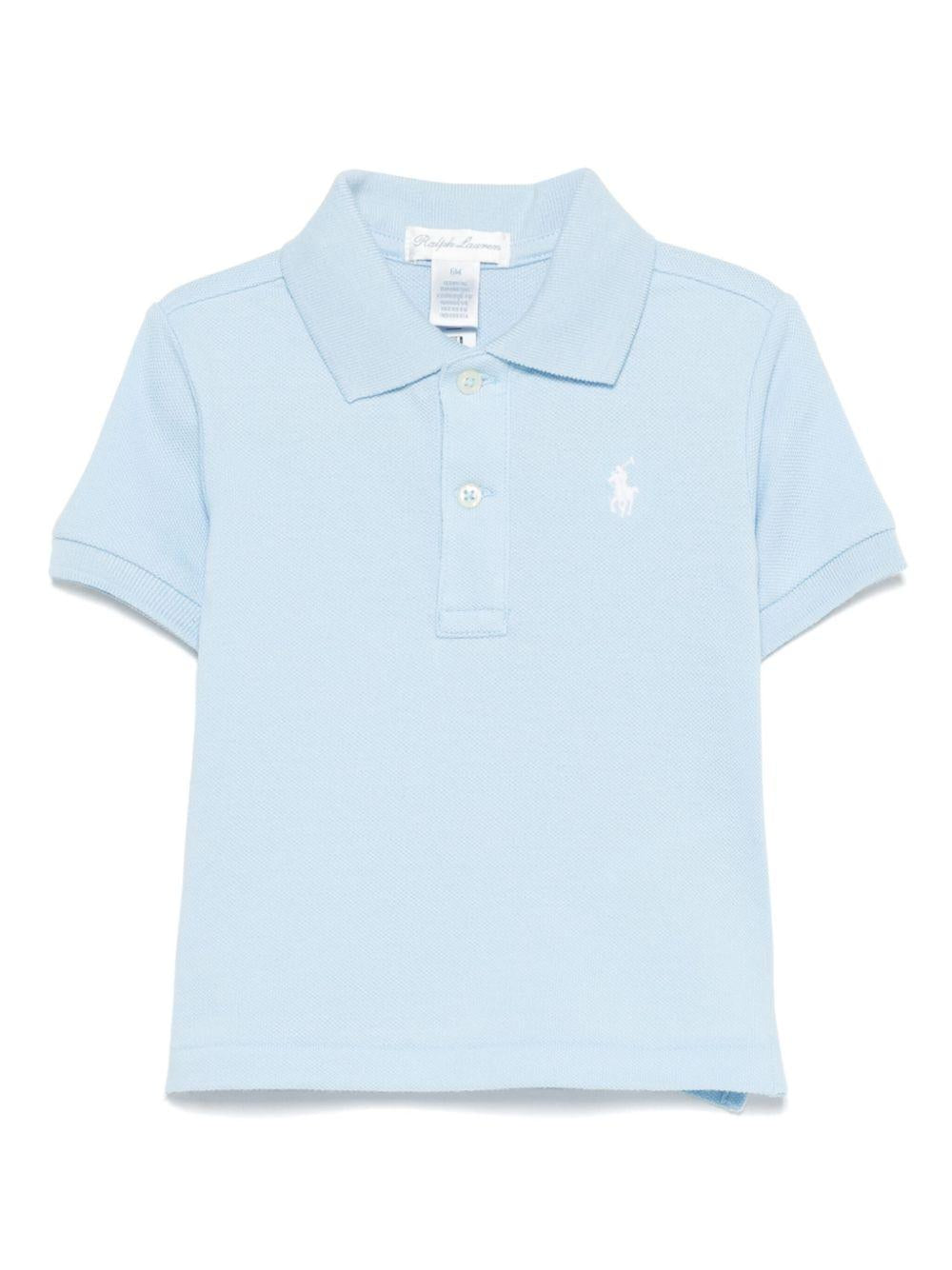 T-shirt per neonato Polo Ralph Lauren Kids azzurra con logo ricamato 320703632 153 Ralph Lauren kids 
