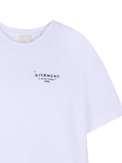 Abito per bambina Givenchy Kids  bianco con stampa logo sul davanti H31225 10P GIVENCHY KIDS 