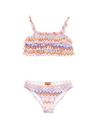 Bikini per bambina Missoni Kids multicolore con design a chevron MYCA49 Z3801 999 MISSONI KIDS 