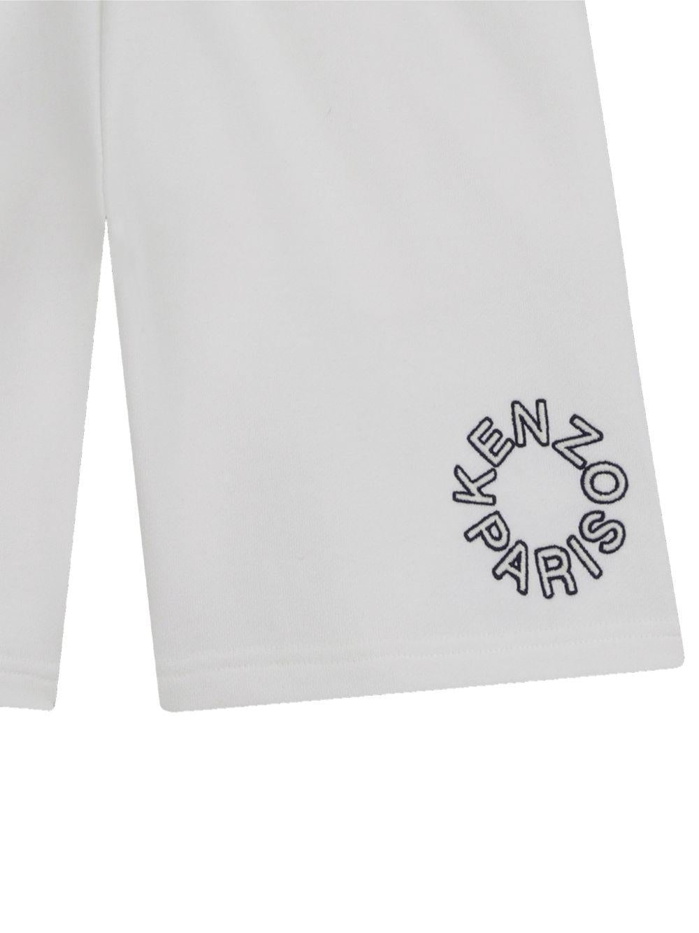 Shorts per bambino Kenzo Kids bianco con stampa logo K61696 117 KENZO KIDS 