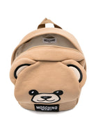 Zaino per bambini Moschino Kids marrone chiaro con applicazione orsetto MUX05QLCA26 20351 MOSCHINO KIDS 