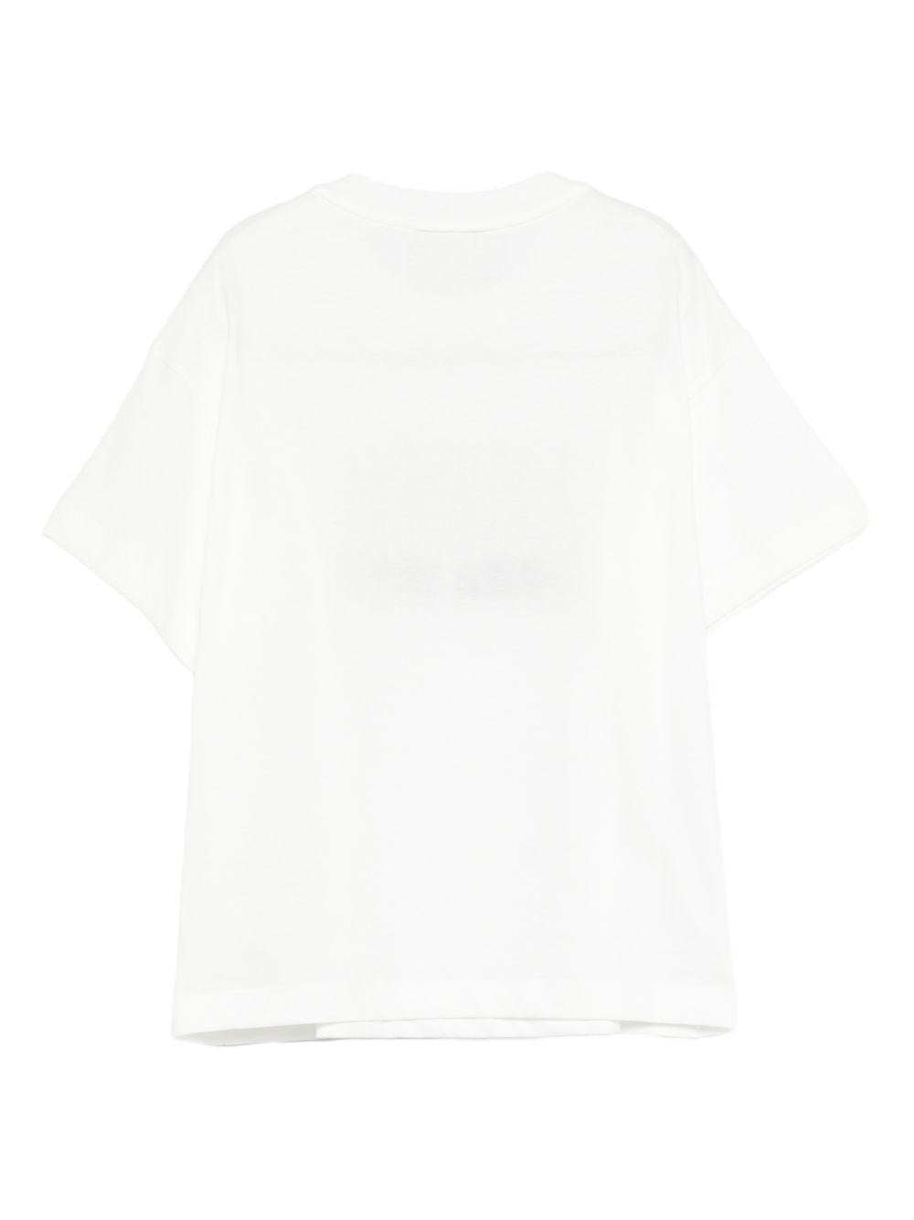 T-shirt per bambino Fendi Kids bianca con logo sul davanti JUI204 7AJ F1PCP FENDI KIDS 