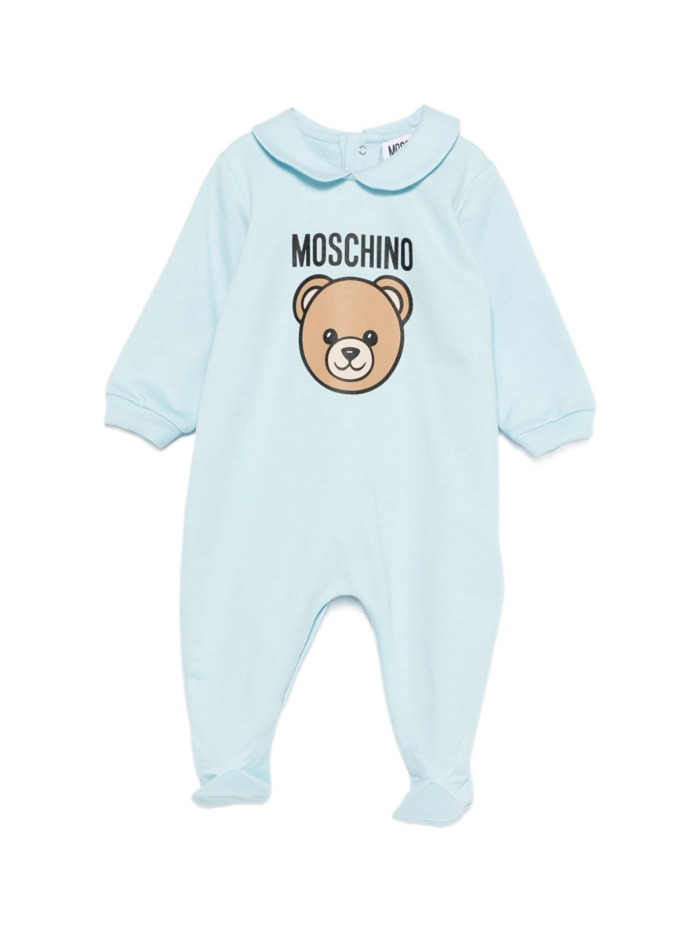 Tutina per neonato Moschino Kids azzurra con motivo Teddy Bear MUY08JLCA40 40304 MOSCHINO KIDS 