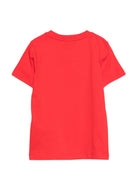 T-shirt per bambini Moschino Kids rossa con stampa Teddy Bear HWM058LAA01 50109 MOSCHINO KIDS 